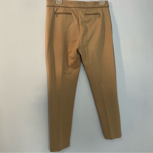 NWT Tyler Böe tan slacks fitted business casual neutral slacks ponte knit pants - Picture 6 of 9